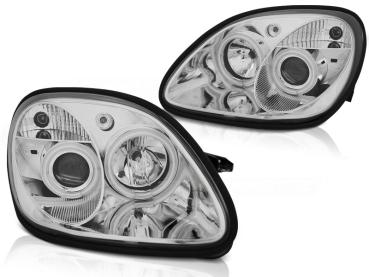 Scheinwerfer CCFL Angel Eyes für Mercedes SLK R170 Bj. 96-04 Chrom